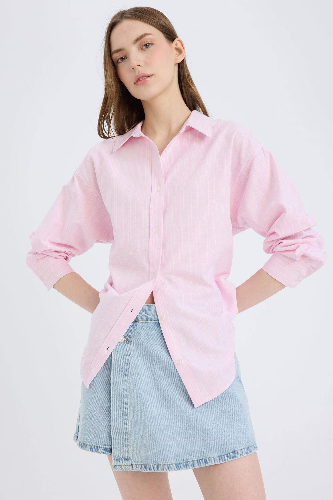 Resim Defacto Kadın Uzun Kol Gömlek D4015AX/PN367