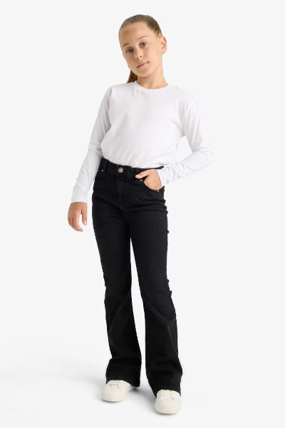 Resim Defacto Kız Çocuk  Jean Pantolon E6183A8/BK27