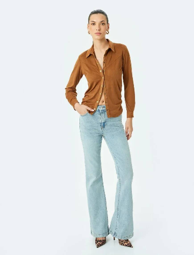 Resim Koton Kadın Jean Pantolon 5SAL40032MD