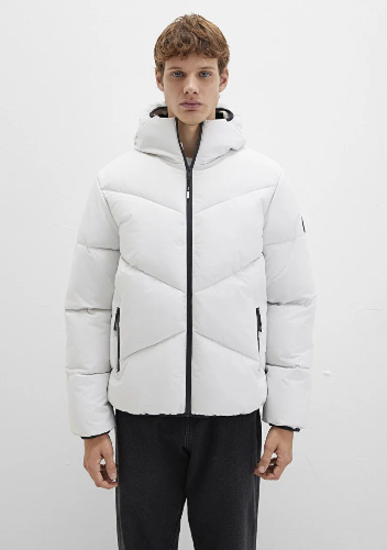 Resim Mavi Kapüşonlu Erkek Mont M0110360-83746