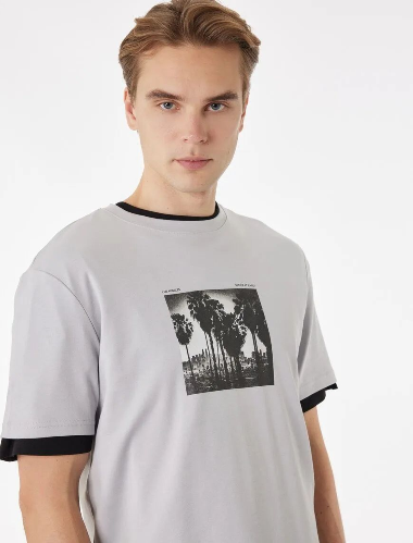 Resim Koton Erkek T-shirt 6SAM10114MK