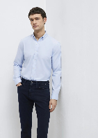 Resim Mavi Erkek Uzun Kol Gömlek M0211670-90160