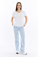 Resim Viole&More 1002 Flamlı  V Yaka Kadın T-shirt