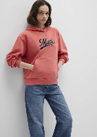 Resim Mavi Kapüşonlu Kadın Sweatshirt M1S10420-71076