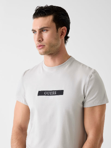 Resim Guess  Erkek  T-shirt M6RI17J1314-A92E Ss Cn Logo Box Tee