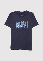 Resim Mavi Logo Baskılı Erkek Çocuk T-Shirt M6610030-82318