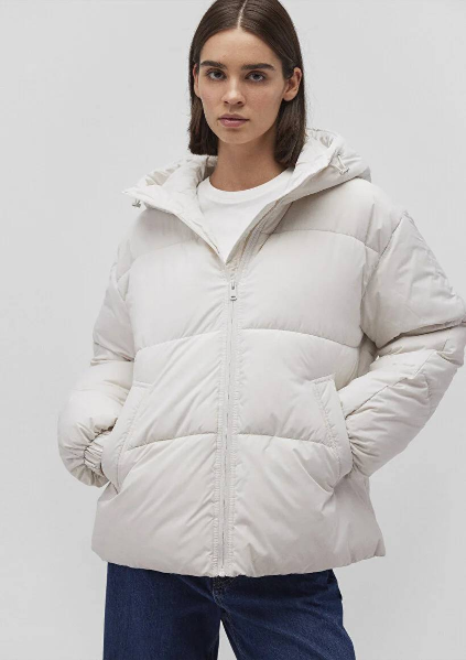 Resim Mavi Kısa Şişme Kadın Mont M1110199-83746