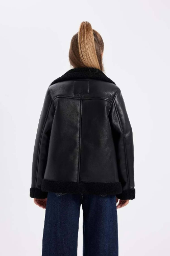 Resim Defacto Kız Çocuk  Deri Mont D6921A8/BK27