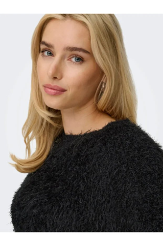 Resim Only Onllulu Ls Rib Short O-Neck Cc Knt Kadın Kazak 15350650