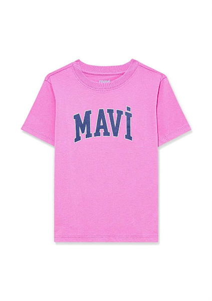 Resim Mavi Logo Kız Çocuk T-Shirt M7610109-71033