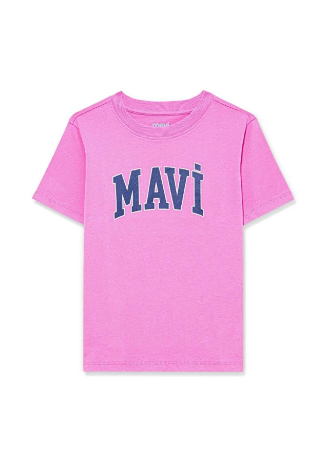 Resim Mavi Logo Kız Çocuk T-Shirt M7610109-71033