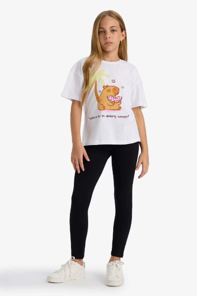 Resim Defacto Kız Çocuk Tayt E6405A8/BK81