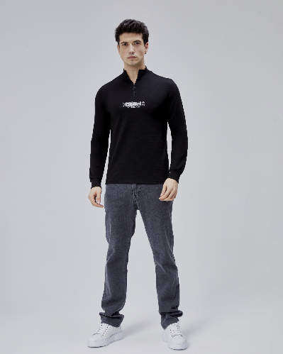 Resim Paul&More Erkek Sweat Originals Yarım Fermuarlı