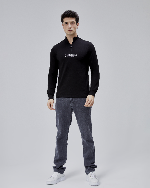 Resim Paul&More Erkek Sweat Originals Yarım Fermuarlı