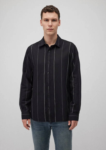 Resim Mavi Çizgili Erkek Gömlek M0211121-900