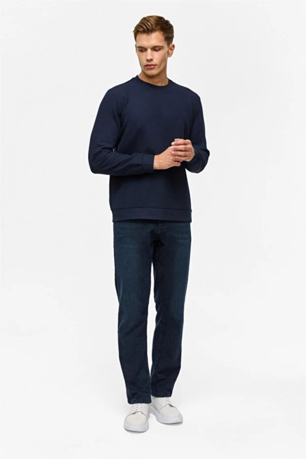 Resim SW2013700006 O Yaka Waffle Erkek Sweat