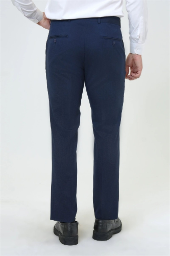 Resim Süvari Erkek Slım Kalıp  Düz Polyvıskon Pantolon PN1014400378