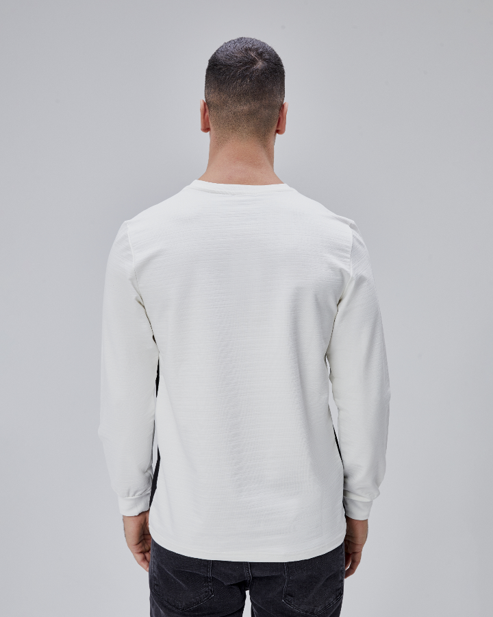 Resim Paul&More Erkek Sweat O Yaka Göğüs Garnili Parçalı