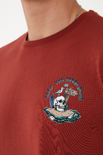 Resim Paul&More T-004 Skull Erkek T-Shirt