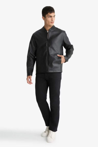 Resim Defacto Erkek Deri Mont D8525AX/BK27