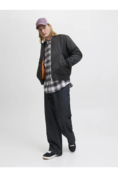 Resim Jack & Jones Jcomotion Bomber Jacket Erkek Mont 12283301