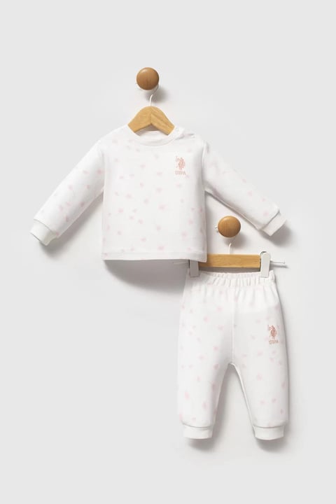 Resim U.S. Polo Assn Bebek Kız Bebek Sweat Takım USB2648