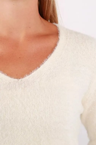 Resim Only Onlella Piumo Ls V-Neck Knt Kadın Kazak 15259562