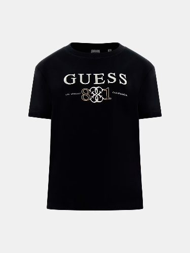 Resim Guess Athleisure  Kadın  T-shirt V6RI13KD772-JBLK Steffı Cn Ss T-Shırt