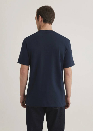 Resim Mavi İstanbul Baskılı Erkek T-Shirt M067114-34319