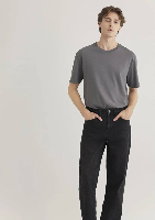 Resim Mavi Kısa Kol Erkek T-Shirt M066249-86569