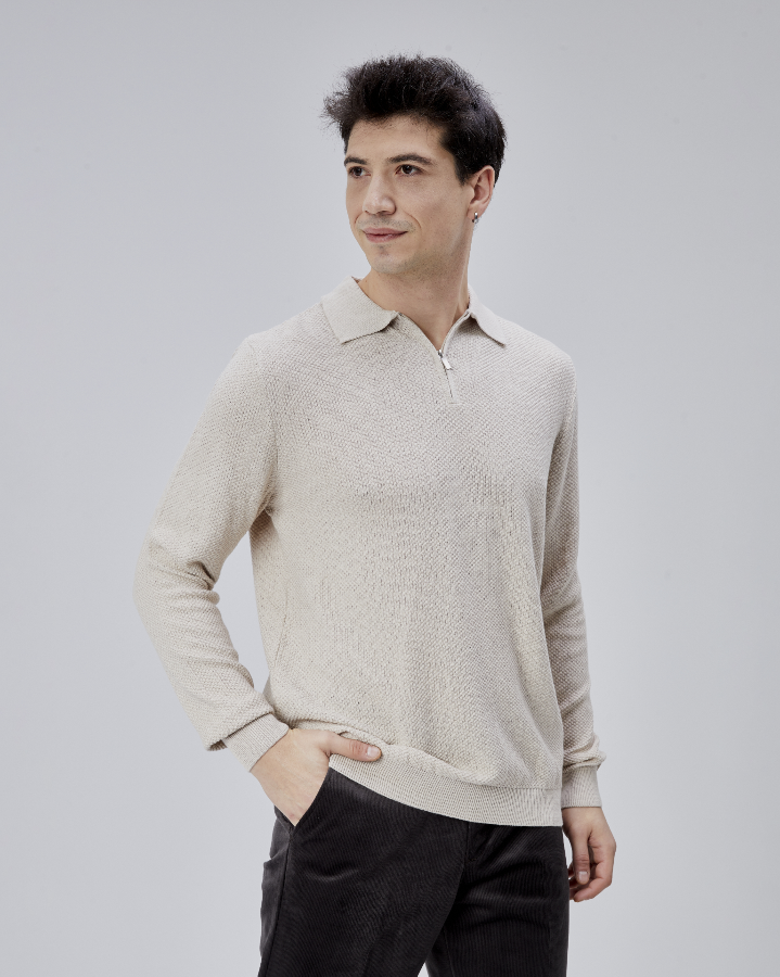 Resim Paul&More Erkek Triko Kazak 17271 Fermuarlı Polo