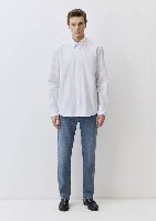 Resim Mavi Çizgili Erkek Gömlek M0211553-90906