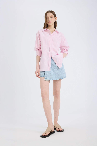 Resim Defacto Kadın Uzun Kol Gömlek D4015AX/PN367