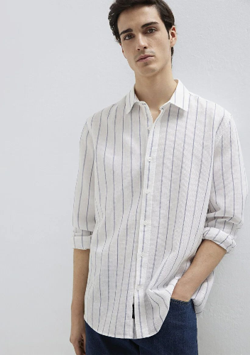 Resim Mavi Erkek Uzun Kol Gömlek M0211384-86702