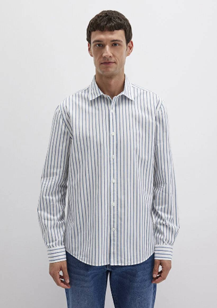 Resim Mavi Çizgili Erkek Gömlek M0211705-90928