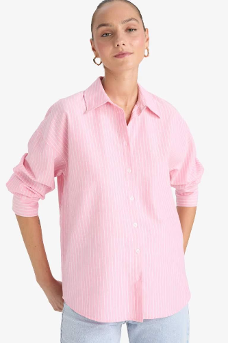 Resim Defacto Kadın Uzun Kol Gömlek D4512AX/PN623