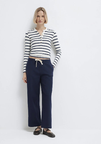 Resim Mavi Kadın Kanvas Pantolon M1011203-89101