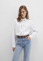 Resim Mavi Uzun Kol Kadın Gömlek M1211174-70057