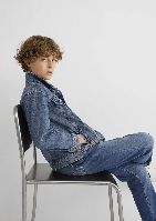 Resim Mavi Ken Erkek Çocuk Jean Ceket M6110001-86708