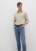 Resim Mavi Uzun Kol Erkek Gömlek M0211641-70039