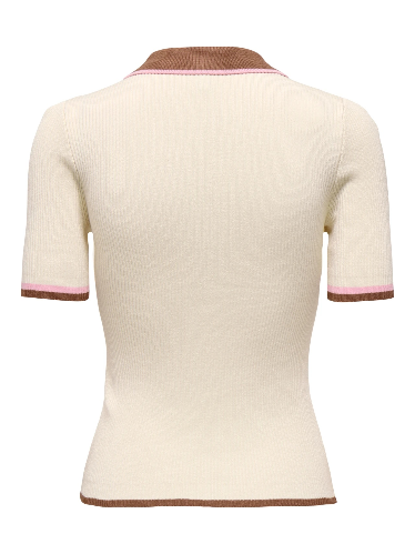 Resim Only Onlmeddı Ss Contrast Polo Cc Knt Kadın T-Shirt 15363165
