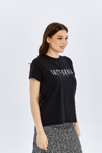 Resim Viole&More Kadın T-Shirt Yk21 California Baskılı