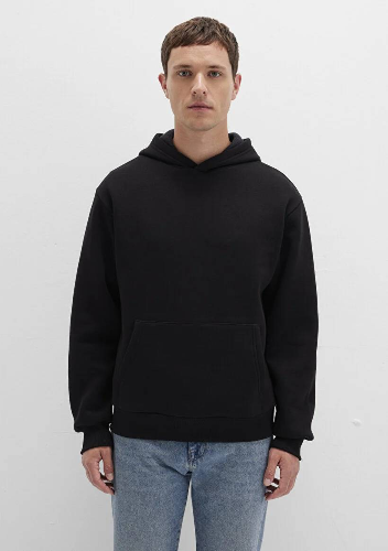 Resim Mavi Kapüşonlu Erkek Sweatshirt M0S10275-900