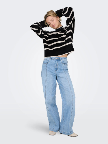 Resim Only Onlibi L/S Highneck Pullover Knt Noos Kadın Kazak 15259096