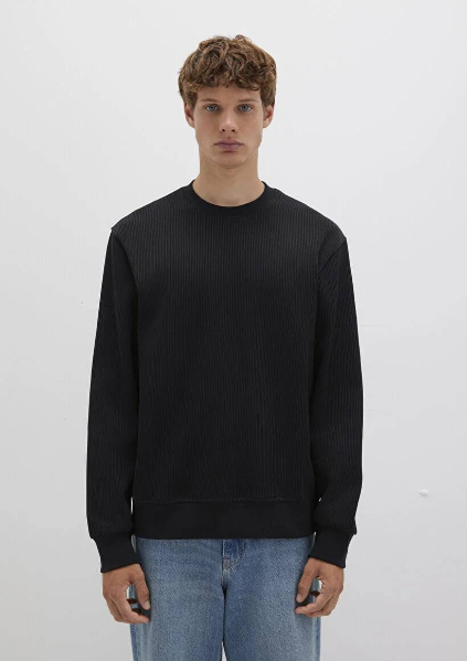 Resim Mavi Bisiklet Yaka Erkek Sweat M0S10407-900