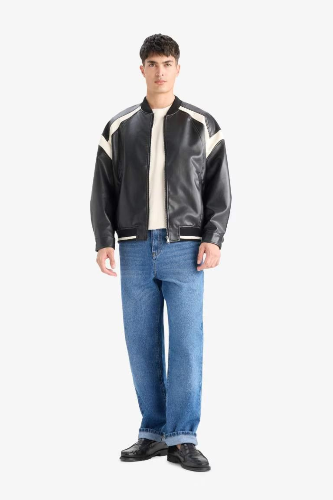 Resim Defacto Erkek  Deri Mont C5844AX/BK27