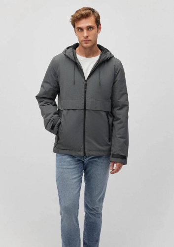 Resim Mavi Kapüşonlu Erkek Ceket M0110268-34330