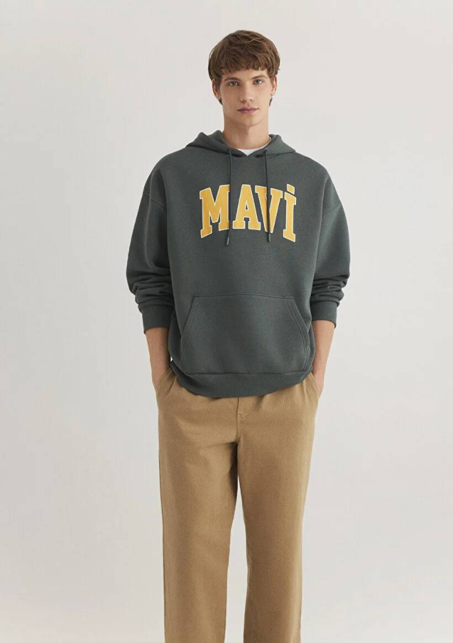Resim Mavi Baskılı Erkek Sweat M067149-71598