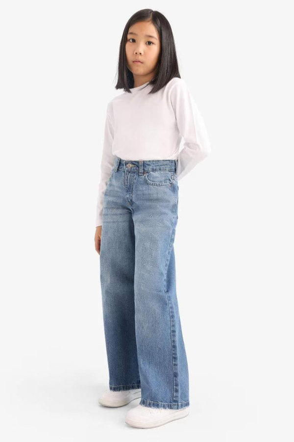 Resim Defacto Kız Çocuk  Jean Pantolon E7710A8/NM28