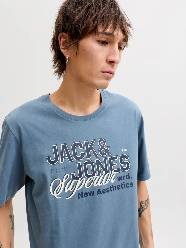 Resim Jack & Jones Jjelogo Tee Ss O-Neck 2 Col Ss26 Sn Erkek T-shirt 12288016